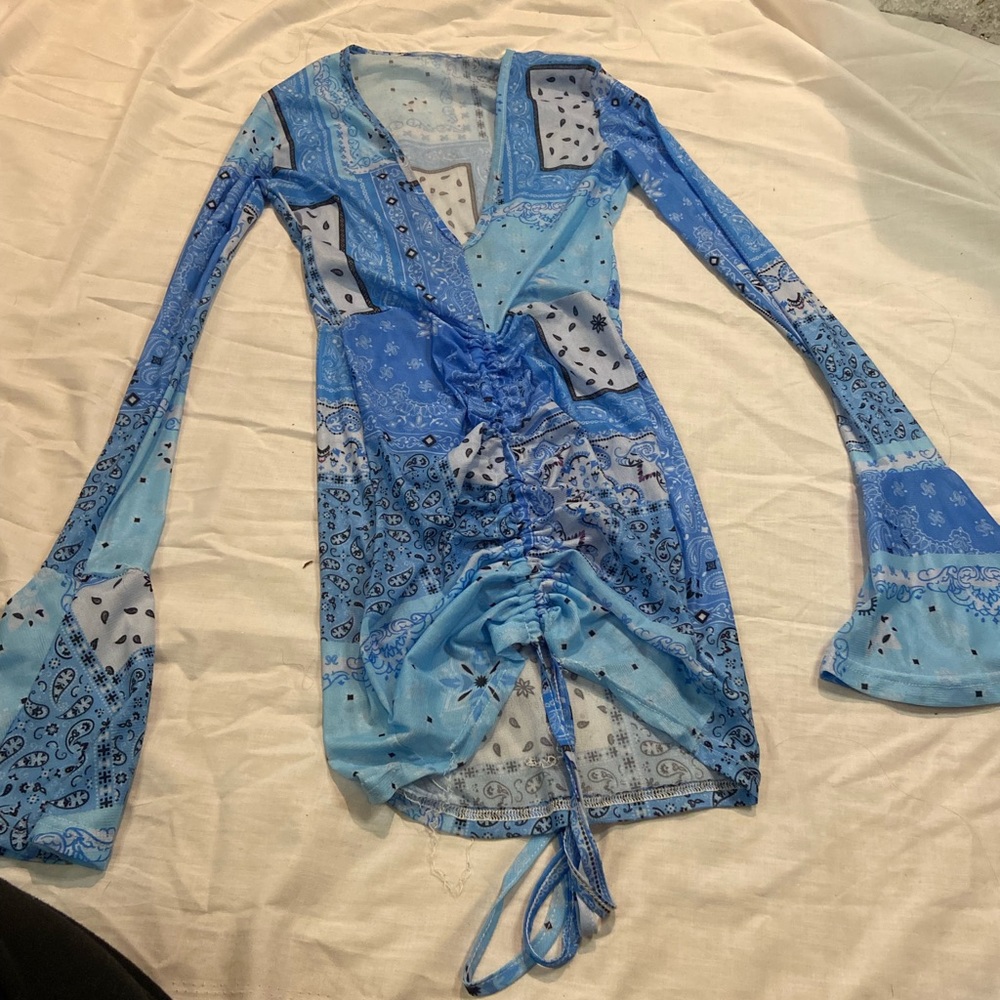 Blue bandanna Dress